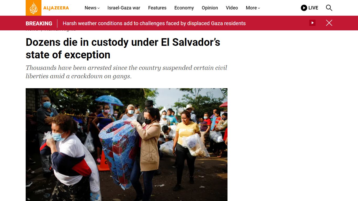Dozens die in custody under El Salvador’s state of exception