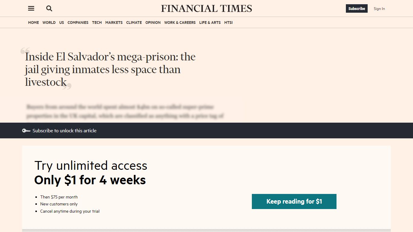 Inside El Salvador’s mega-prison: the jail giving inmates less space ...